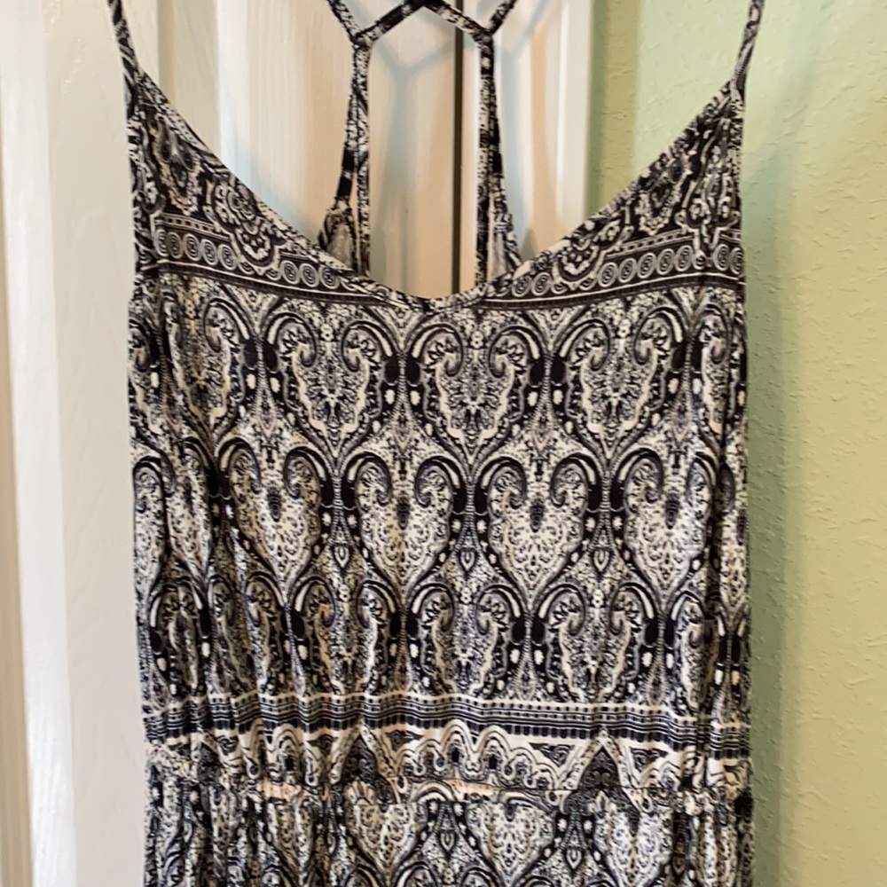 Women’s L long dress Aztec design black/white - Picture 8 of 10